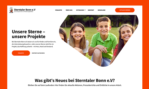 Sterntaler Bonn e.V. im neuen Glanz – unser Relaunch ist live!